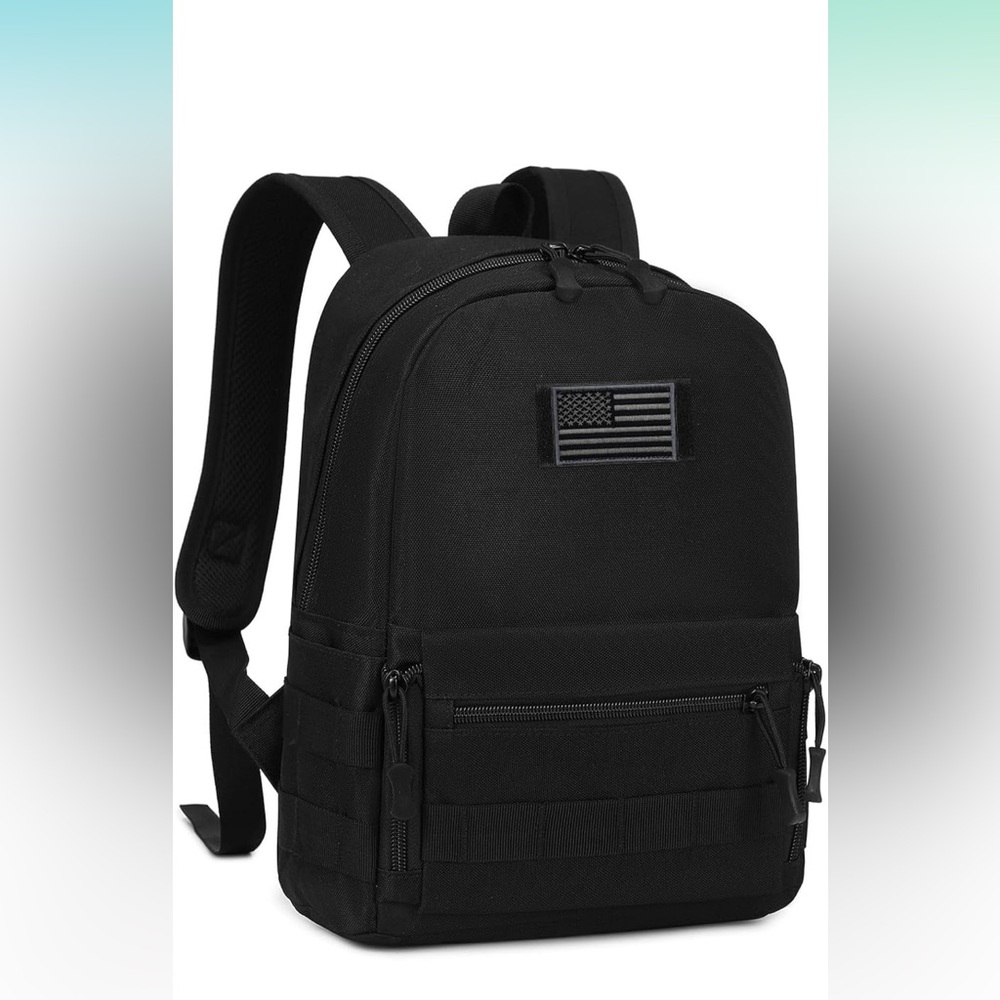 Black Tactical Backpack- this is a mini bag